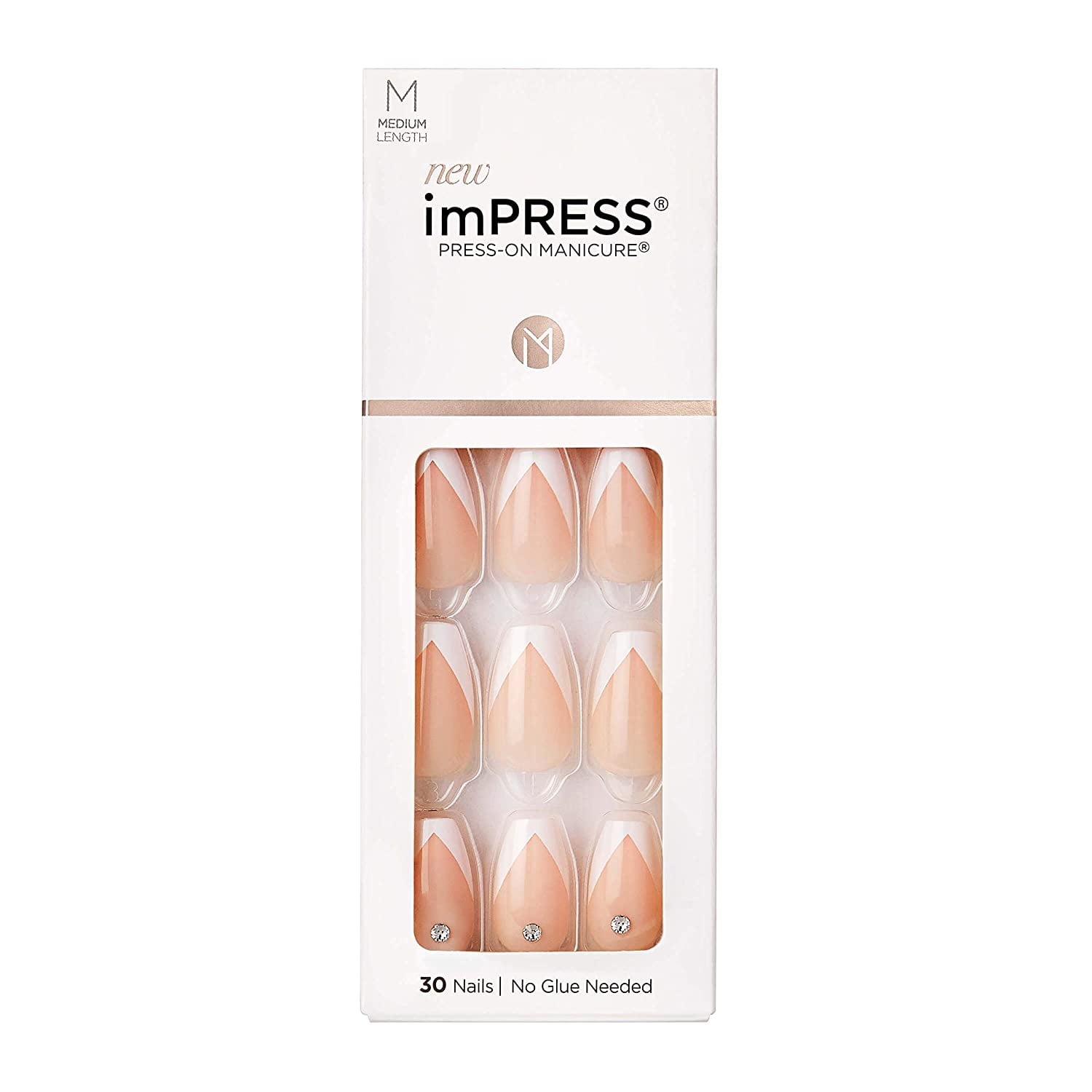2 Pack KISS imPRESS Color Press-on Manicure - So French