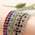 thumbnail image 5 of Soumake Luxury Women Single Row Full Rhinestone Inlaid Bracelet Elastic Bangle Jewelry, 5 of 8
