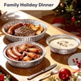 thumbnail image 7 of Fit Meal Prep 45 Pack 9” Round Aluminum Foil Pans with Lids, Pie Tins Disposable 9 inch with Lids, Take Out Containers, Freezer Oven Safe Aluminum Baking Pans for Storing, Cooking, Storage, Reheating, 7 of 7