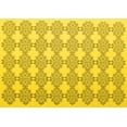 thumbnail image 1 of Ahgly Company Machine Washable Indoor Rectangle Abstract Yellow Contemporary Area Rugs, 5' x 7', 1 of 4