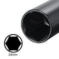 thumbnail image 3 of Uxcell 1/2" Drive by 24mm Deep Impact Socket, Heat-Treated CR-V Steel 3.15" Length, 6-Point Metric Sizes 2 Pack, 3 of 5