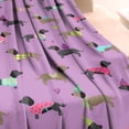 thumbnail image 3 of Cute Cartoon Dachshund Blanket,Comfortable Soft Flannel Throw Blanket,All Season,Warm Lightweight Blankets for Sofa Bed Couch Living Room Chair,40"x50", 3 of 4