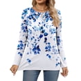 thumbnail image 3 of Fantaslook Women Tunic Tops Casual Long Sleeve Shirts Crew Neck Fall Tops Basic Tees Floral Dressy Blouses, 3 of 9