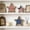 E, variant on FHLFN717 4th of July Decorations Wooden Stars, 3 Pcs Patriotic Memorial Day Star Decor, Fourth of July Red White Blue Decoration for Home Office Table Shelf