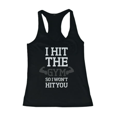 I Hit the Gym Women's Funny Workout Tank Top Fitness Sleeveless Gym