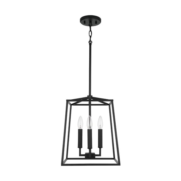12 Inch 4 Light Foyer In Transitional Style 12 High By 15 Wide-Matte Black Finish Capital Lighting 537641Mb