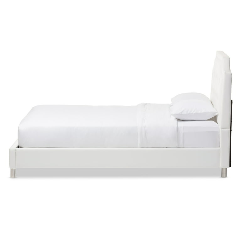 Baxton Studio Carlotta Modern Bed with Upholstered Headboard