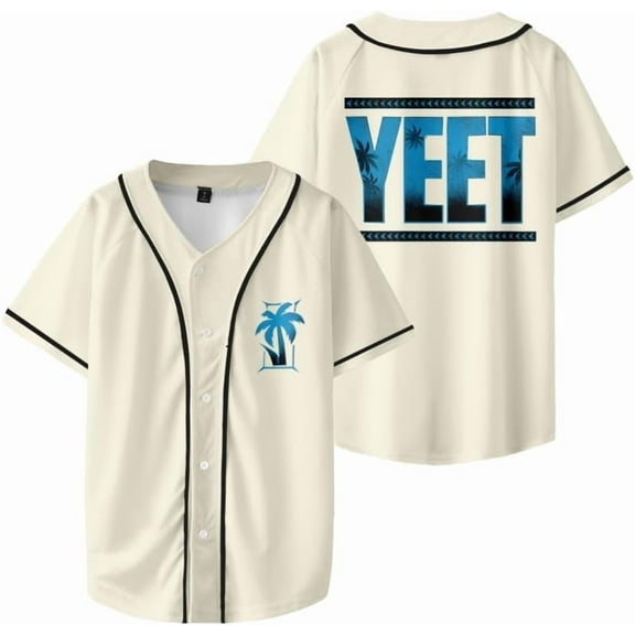 Jey USO Yeet Merch Tee Baseball Jacket Fashion Design Short-sleeved Summer Casual Wear Jersey Tops