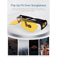 thumbnail image 4 of TINHAO Flip Up Polarized Sunglasses Fit Over Prescription Glasses, Hard Case Included, Wrap Around Shield UV400 Driving Sunglasses for Men Women, 4 of 7