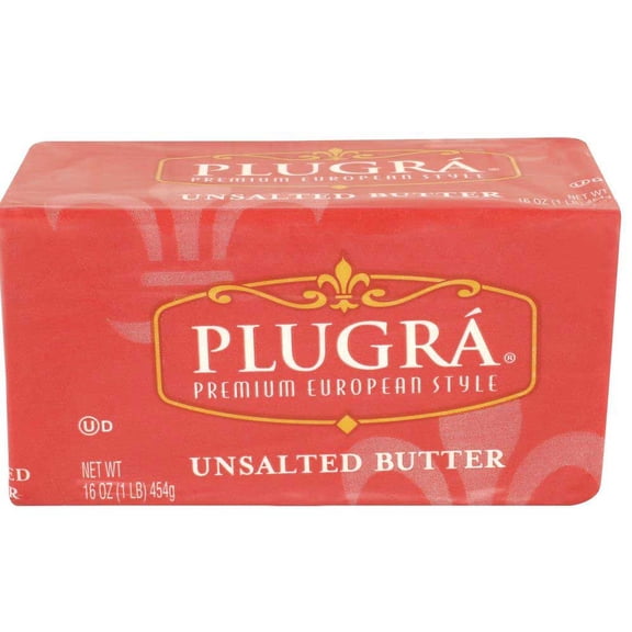 plugra, butter european style unsalted, 16 ounce