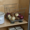 thumbnail image 2 of Household Essentials Sliding Vegetable Bin, 12" H x 13" W x 16" D, Durable Powder-Coated Steel Basket, Simple and Convenient Kitchen Organization Solution, Easy Installation, Hardware Included, Nickel, 2 of 6