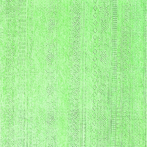 Ahgly Company Indoor Square Solid Green Modern Area Rugs, 6' Square