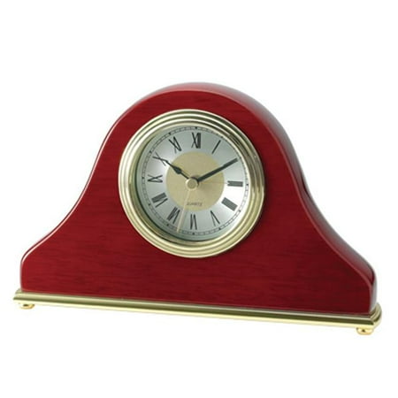 - 7.75 in. Rosewood Desktop Analog Clock