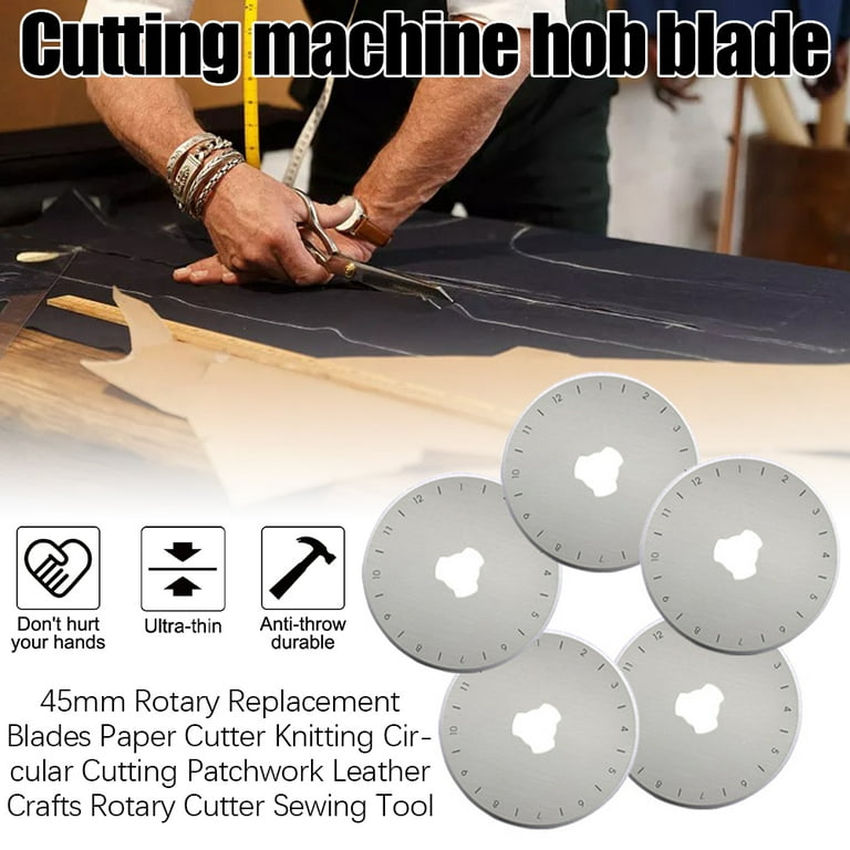 45mm Rotary Replacement Blades Paper Cutter Knitting Circular Cutting  Patchwork Leather Crafts Rotary Cutter Sewing Tool