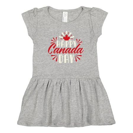 

Inktastic Happy Canada Day Red Maple Leaf Gift Toddler Girl Dress