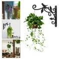thumbnail image 4 of Dusknt Plant Hanger Bracket, Flower Pot Hangers for Outside, Wrought Iron Plant Hanger for Indoor Outdoor Wall FenceTrees Patio Garden Post Arm, 4 of 9