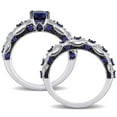 thumbnail image 5 of Everly Women's Created Sapphire 10k White Gold Bridal Set, 5 of 9