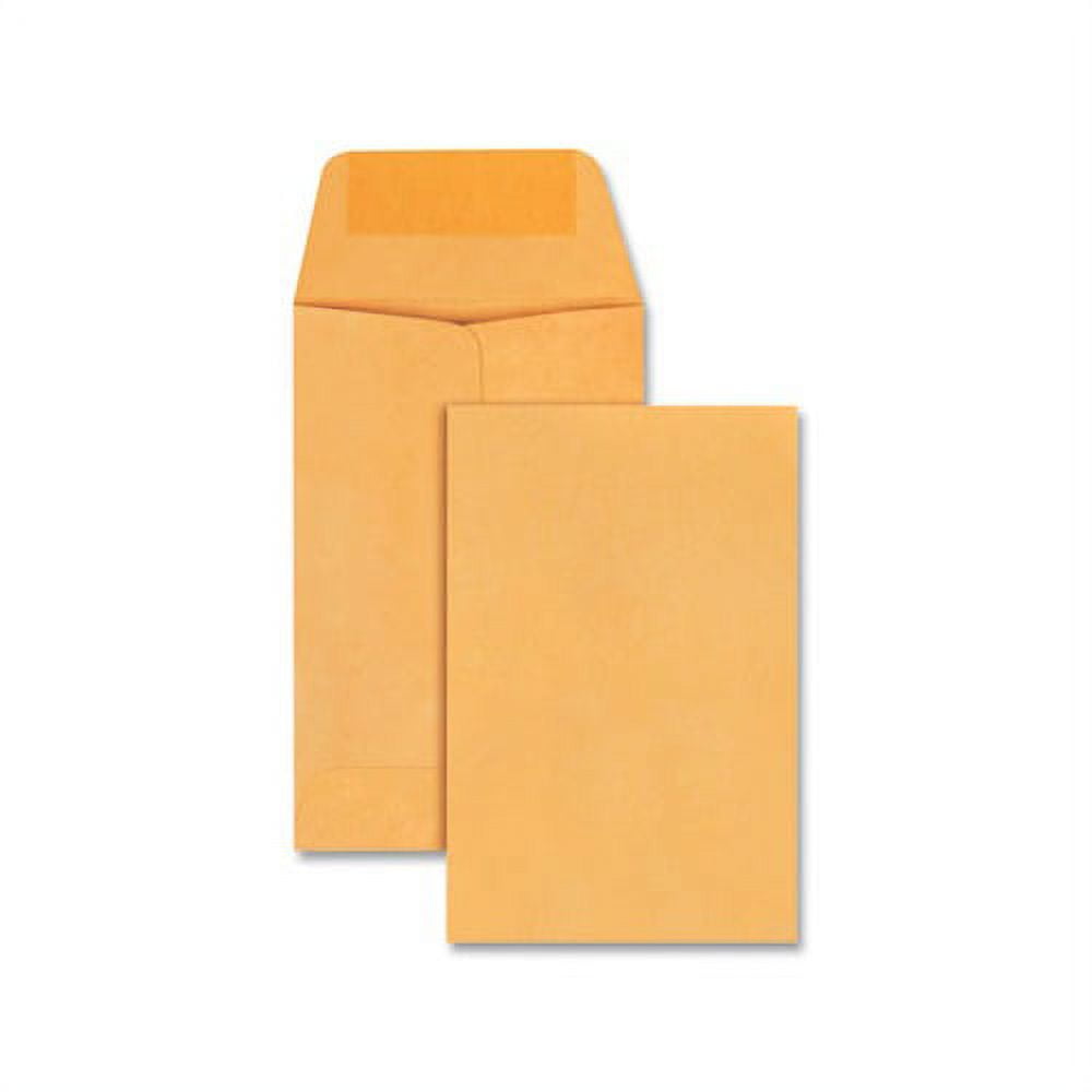 Kraft Coin Envelope 1, Round Flap, Gummed Closure, 2.25 x 3.5, Light
