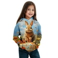 thumbnail image 4 of Byoo Easter Hoodie Sweatshirt for Little Girl Long Sleeve Pocket Hooded Sweatshirts Kids Active Pullover Top， 7-8 Years, 4 of 4