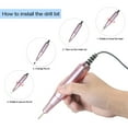 thumbnail image 2 of Professional Electric Nail Art Drill Pen Handle File Polish Grind Machine Handpiece Manicure Pedicure Tool Nail Art Accessories Pink, 2 of 8