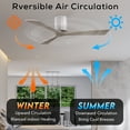 thumbnail image 3 of Matthews Fan Company IR3H-BW-GA-42 Irene 42" Barn Wood Hugger Ceiling Fan with 3 Gray Ash Blades, Remote and Wall Control, Indoor/Outdoor Damp Rated, 3 of 6