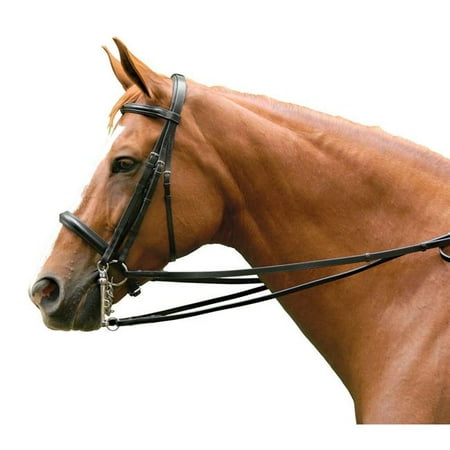 Pony Dressage Bridle - Exselle AEBD050C Dressage Bridle, Black - Cob