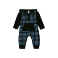 thumbnail image 3 of hirigin Baby Hooded Jumpsuit Long Sleeve Plaid Print One Piece Romper, 3 of 9
