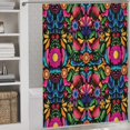 thumbnail image 2 of Colorful Shower Curtain for Bathroom, Boho Mexican Floral Traditional Mexcian Fiesta Farmhouse Rustic Waterproof Fabric Shower Curtain Set with Hooks-72"W x 86"L (Pack of 1), 2 of 7