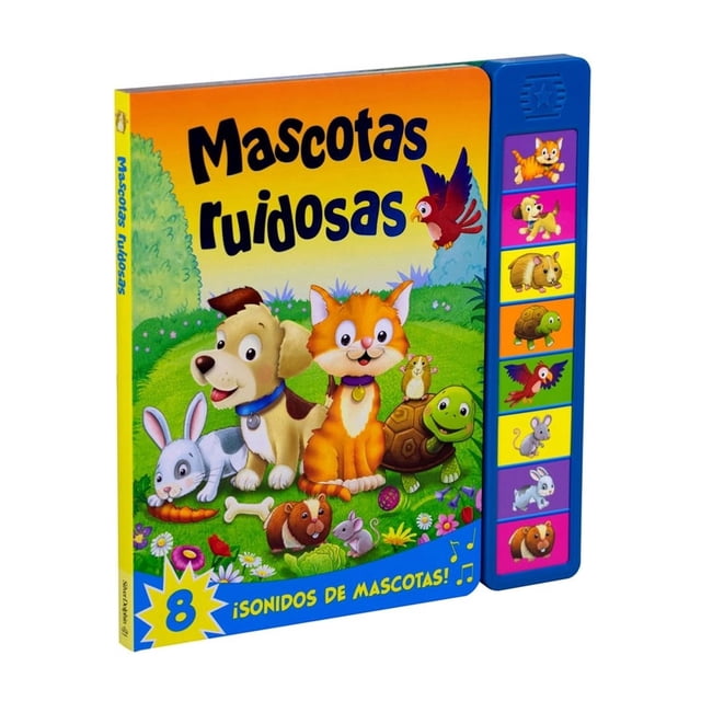 Libro infantil con sonidos: Mascotas ruidosas Blanco