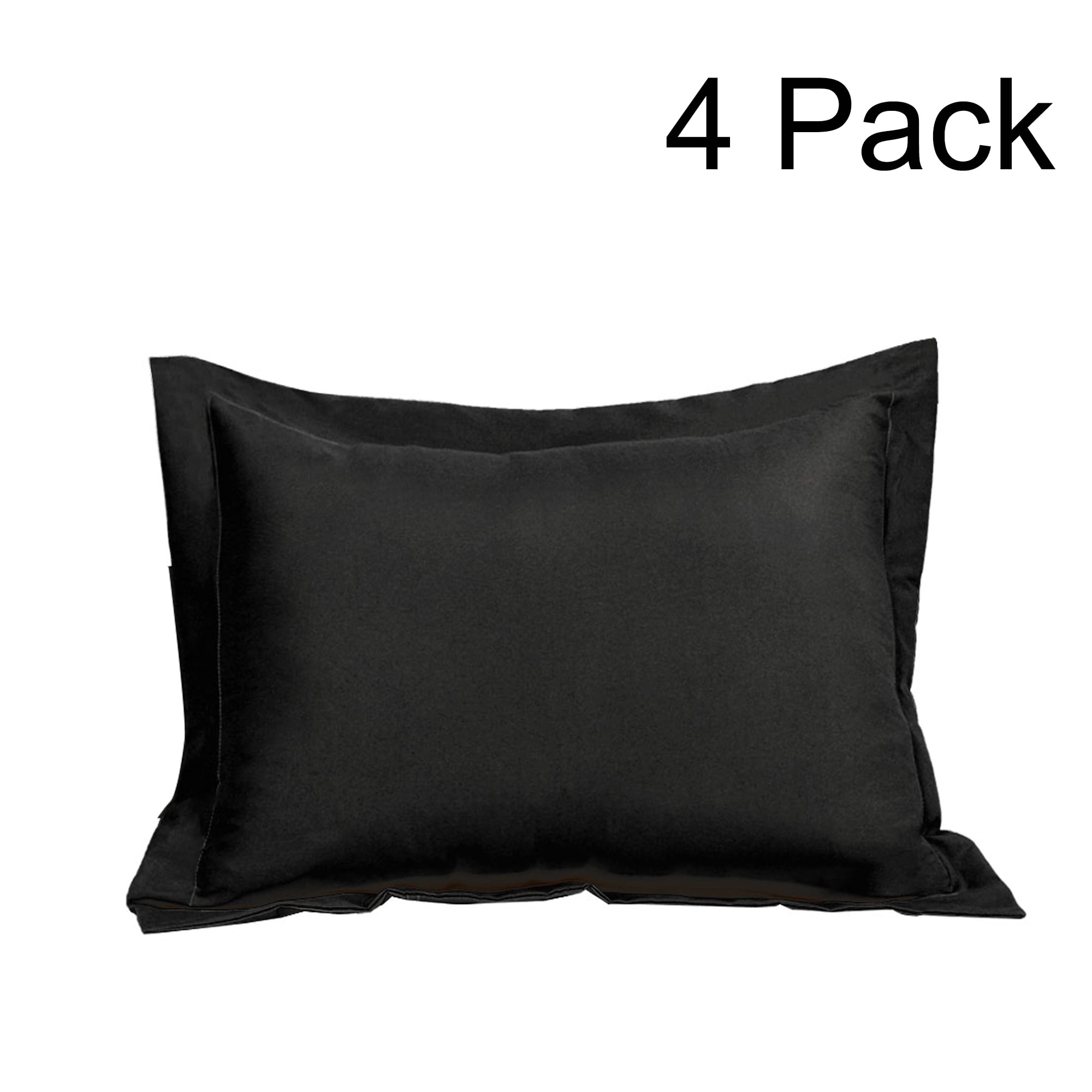 4Pcs Boudoir//Standard//Queen//King Microfiber Pillow Shams Pair Oxford Pillowcases