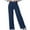 Blue, variant on Jeans for Women High-Waist Wide Leg Jeans Solid Color Stretch Tummy Control Pockets Slim Fit Ankle Length Yoga Pants