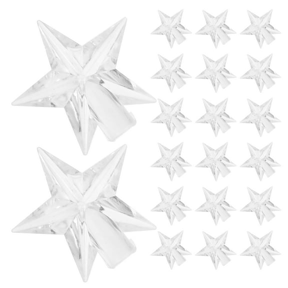 Star Shaped Lamp Cover for String Lights 100 Pieces Transparent Plastic Decorations for Home Party