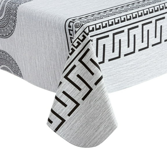 Ray Star 60x84 Vinyl Tablecloth with Flannel Backing,Plastic Waterproof Rectangular Tablecloths,Colorful Tablecloth for Christmas Halloween