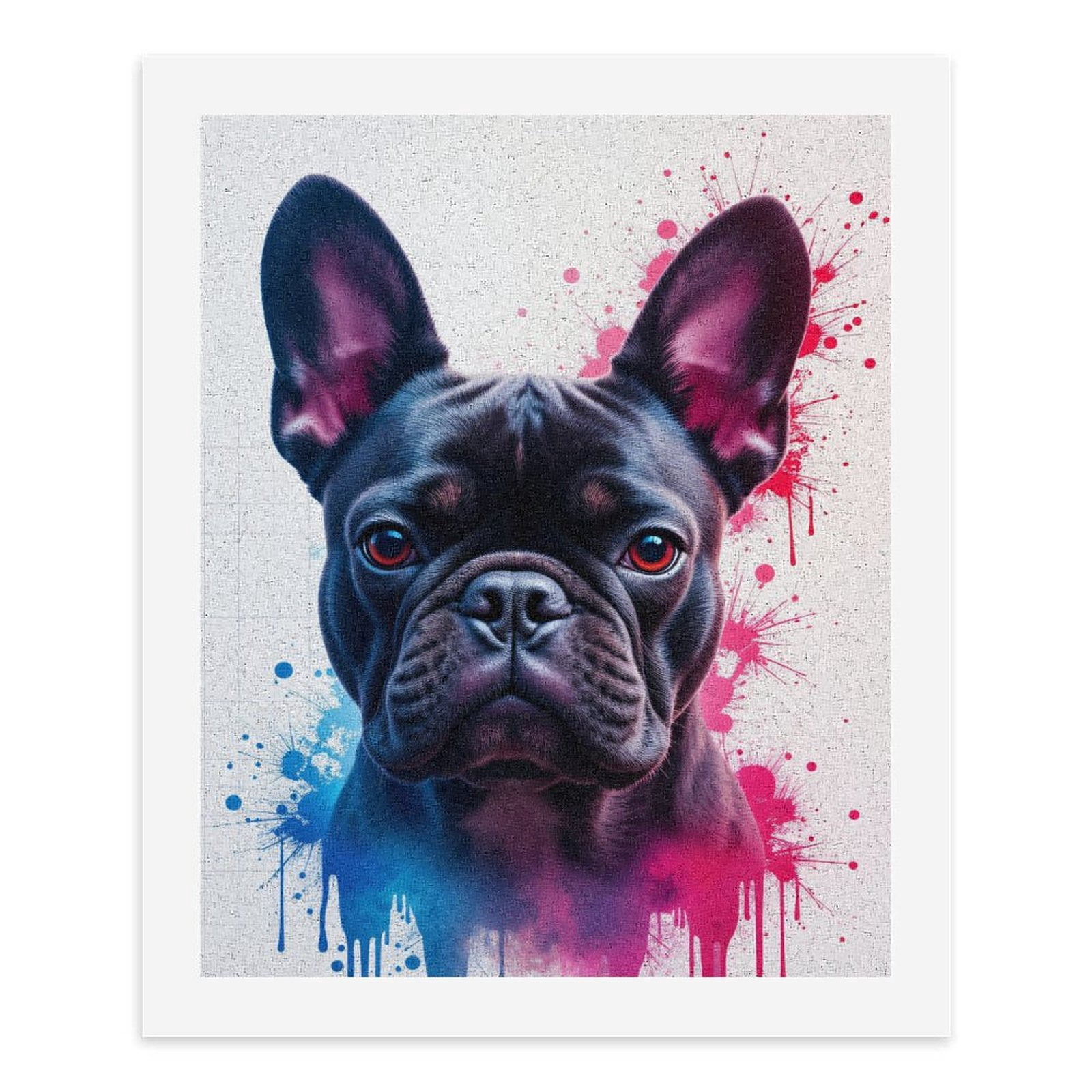 Paint By Numbers Kit for Adults Beginner - DIY Dog Portrait Vibrant Splatter Art Canvas Painting Kits for Adults, Frameless Paint By Number for Adults for Home Wall Decor 16x20 Inch
