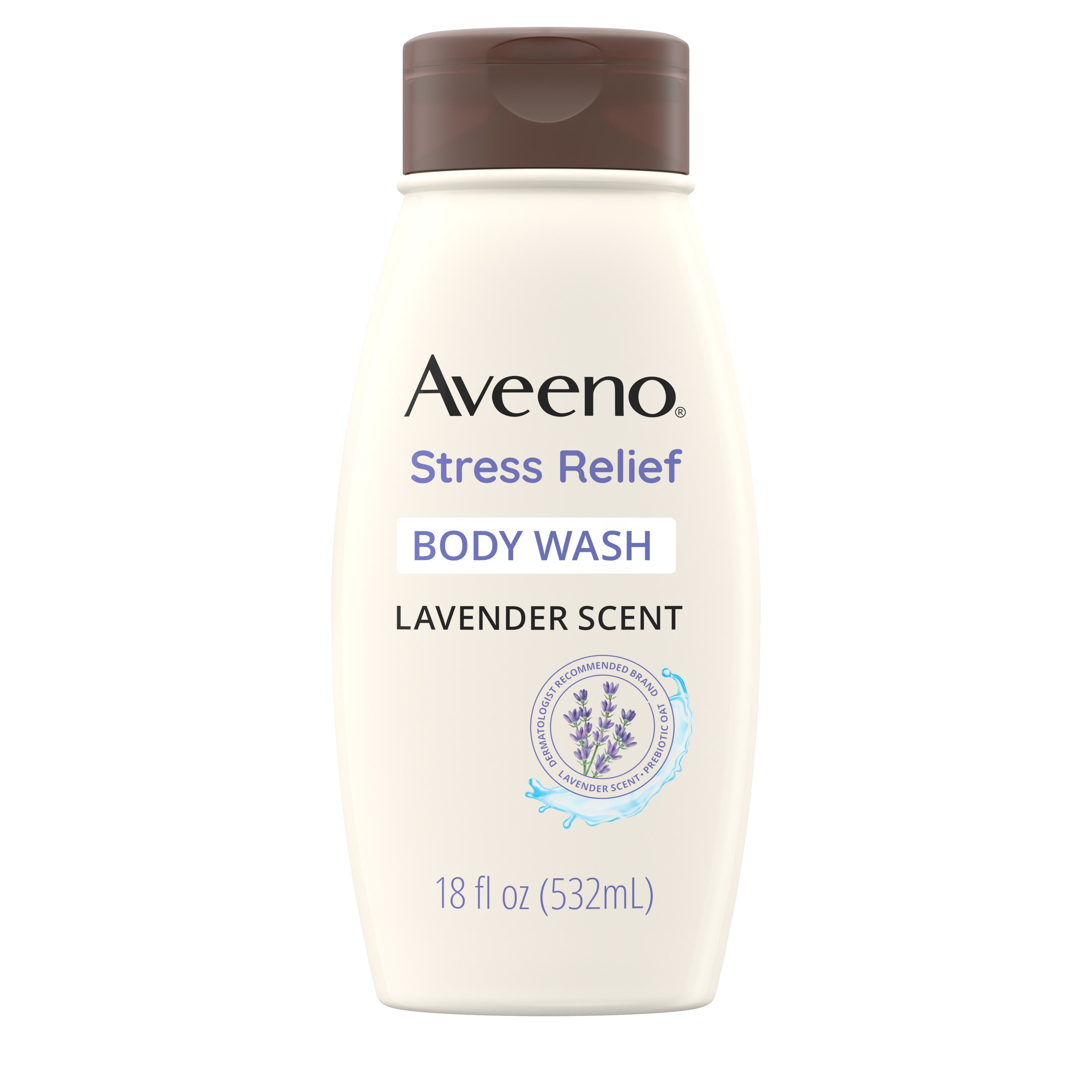 Aveeno Stress Relief Body Wash with Oat, Lavender Scent, 18 fl. oz