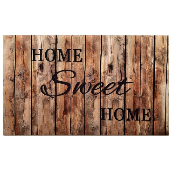 Achim Welcome Rubber Outdoor Doormat, Farmhouse Plank, 18" x 30"