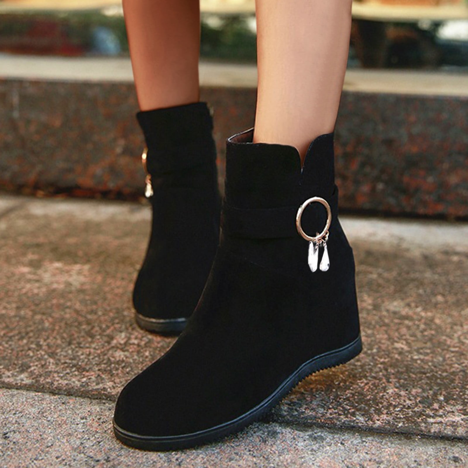 Alueeu Women's Ankle Boots Shoes 