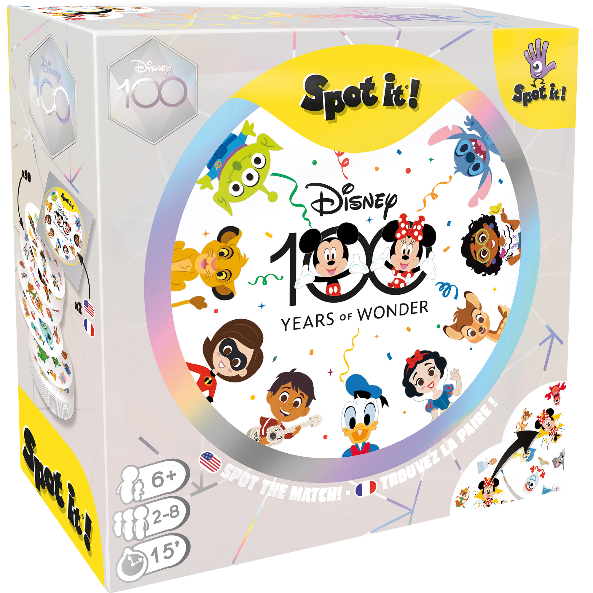Spot It Disney 100th Anniversary Family Card Game for Ages 6 and up, from Asmodee - image 2 of 5
