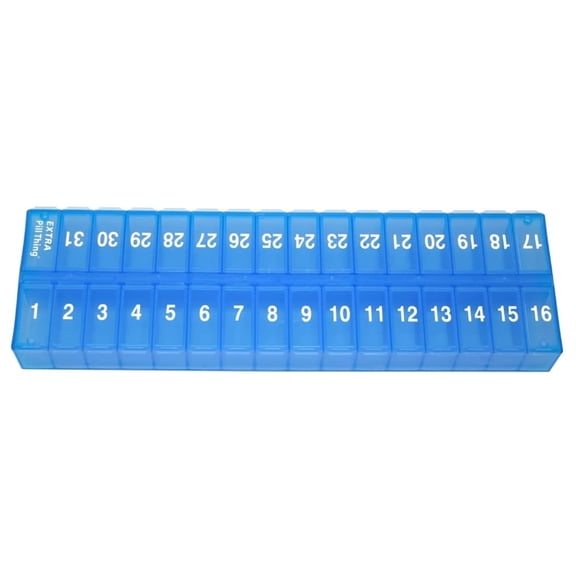 Pill Thing Monthly Pill Organizer for Seniors, Large 31 Day Medicine Dispenser for Vitamins and Capsules