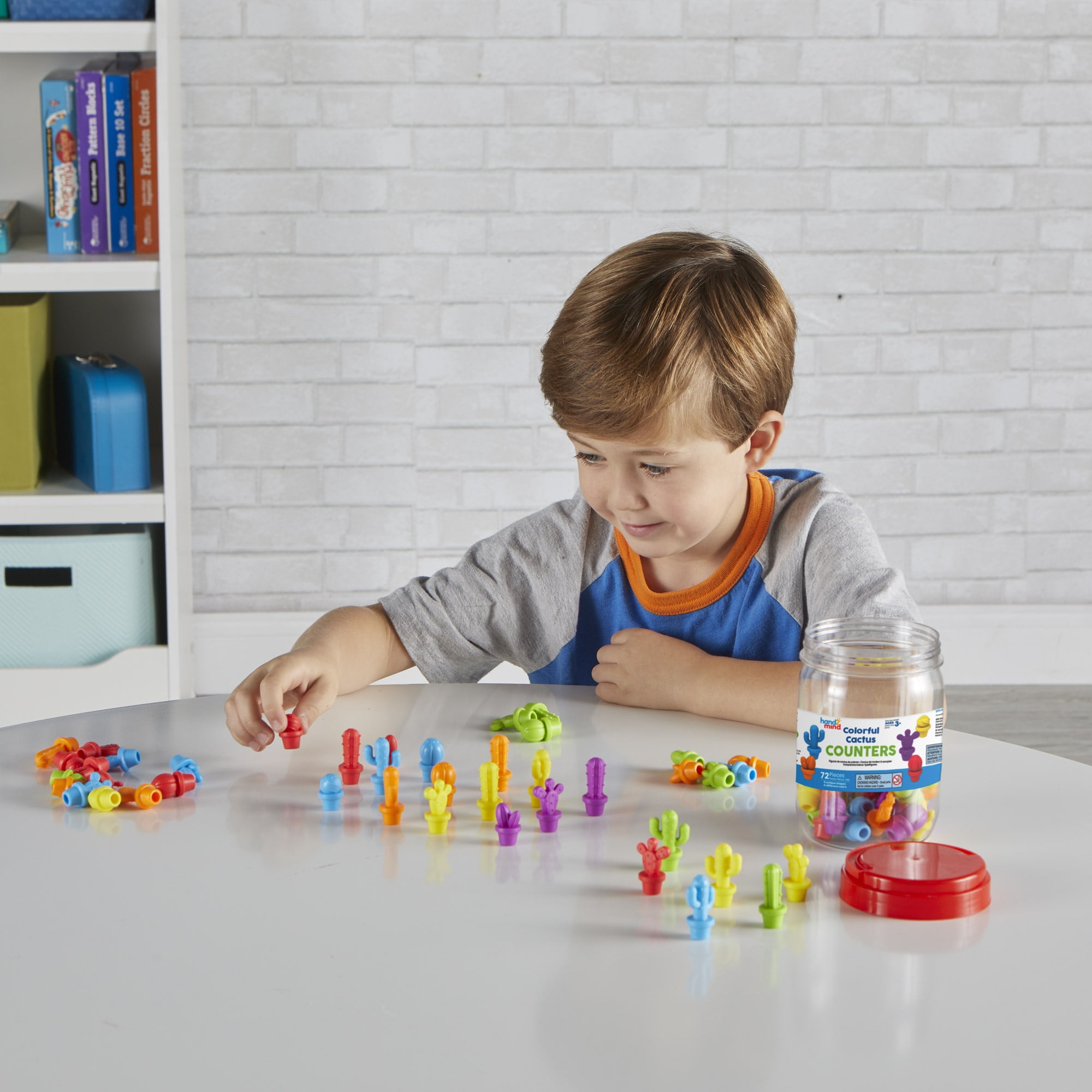 hand2mind Colorful Cactus Counters, Counters for Kids Math, Counting and Sorting Toys, Easter Egg Fillers