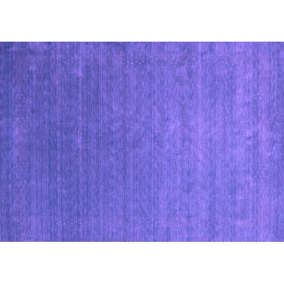 Ahgly Company Indoor Rectangle Abstract Purple Contemporary Area Rugs, 2' x 4'