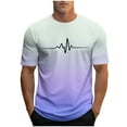 thumbnail image 2 of COSFO Gradient Mens Casual Shirts Workout Short Sleeve Tops Loose Summer Pullover Crew Neck Graphic Tees, 2 of 5