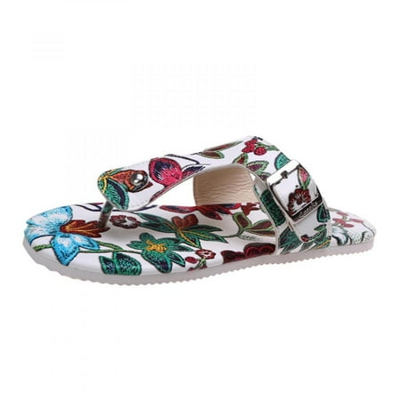 

Todqot Slippers for Women- Sandals Women Summer Quick Dry Anti Slip Flat Comfy Beach Slippers Green 37