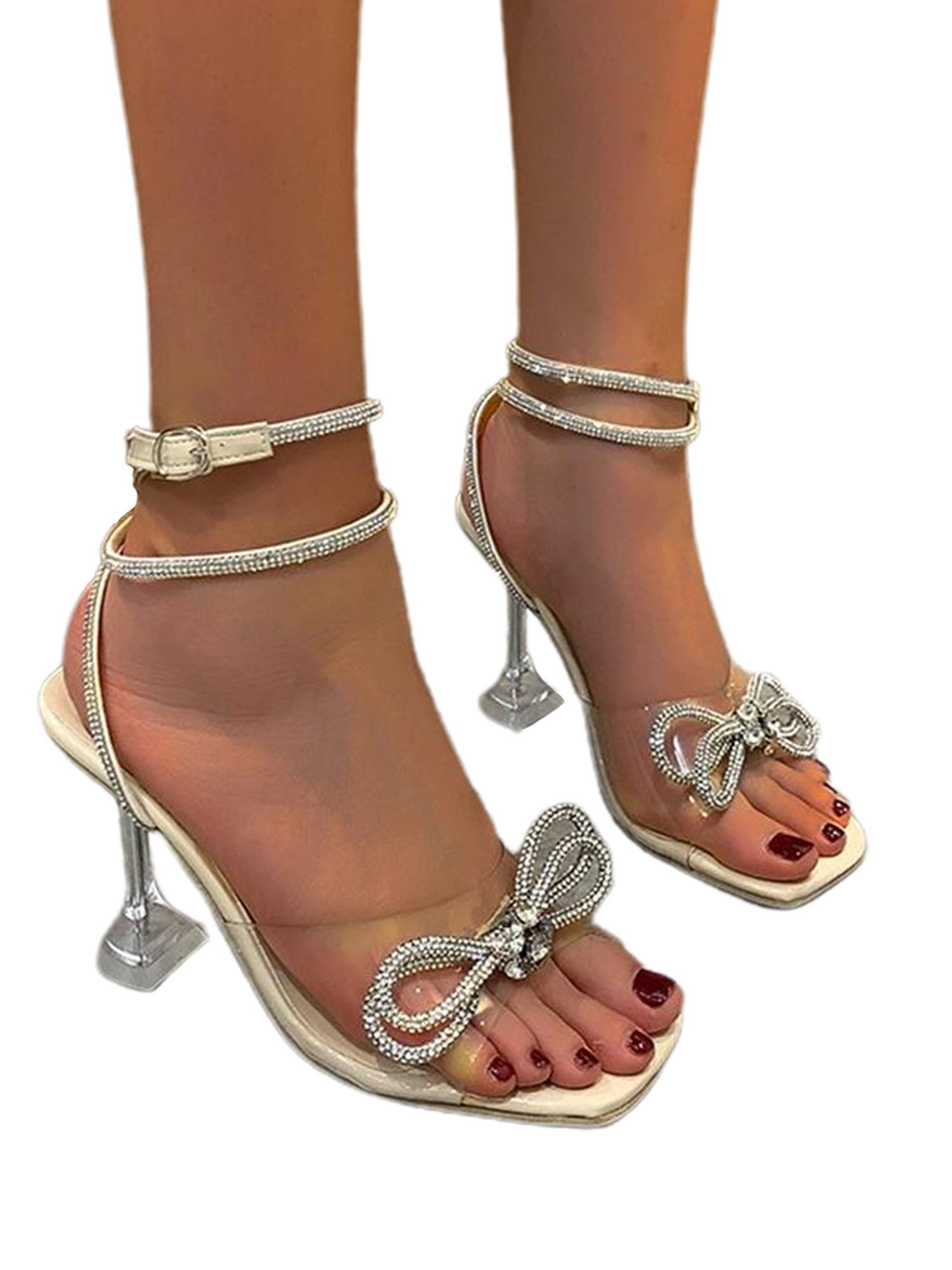 Womens Cross Strap Stiletto Ladies Platform High Heel Sandals Party Prom Shoes 