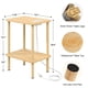 thumbnail image 2 of Mesa auxiliar Apicizon de 2 niveles, natural, con puertos de carga USB, 2 of 9