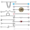 thumbnail image 4 of Pendientes Piercing Corporal Salvador acero inoxidable 14 piezas, 4 of 7