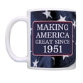 thumbnail image 6 of 75th Birthday Gifts Making America Great Since 1951 Conservative Birthday Mug 11oz Coffee Mug USA Flag, 6 of 8