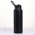 thumbnail image 2 of Hydro Pal 32oz Insulated Stainless Steel Water Bottle with 2 Leak Proof Lids(Spout Lid and Straw Lid) Wide Mouth Powder-Coated Water Bottle for Sports and Travel, 2 of 3