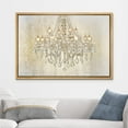 thumbnail image 2 of wall26 Framed Canvas Print Wall Art Crystal Bright Chandelier on White Background Decorative Lights Digital Art Modern Art Chic Relax/Calm for Living Room, Bedroom, Office - 24"x36" Natural, 2 of 5