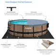 thumbnail image 3 of Funsicle 16ft x 48in Round Oasis Designer Above Ground Pool, Natural Teak with SkimmerPlus Filter Pump, Age 6 & up, 3 of 11